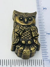 Owl Brooch Pin, Necklace, Earrings & Jewelry Box Set *Brass* by Torino New
