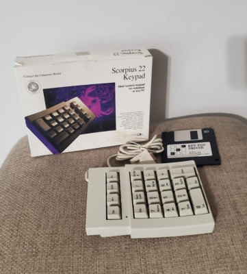 Qtronix Ten Key Mechanical Keypad For 9-Pin Serial Port Vintage