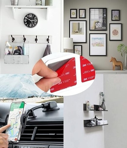3M Double Sided VHB Self Adhesive Pads GoPro, Dashcam, Nextbase 25mmx25mm Qtyx20 - Picture 9 of 15