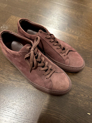 Women By Common Projects Original Low Achilles Red Suede Eur Size 39 US 9 