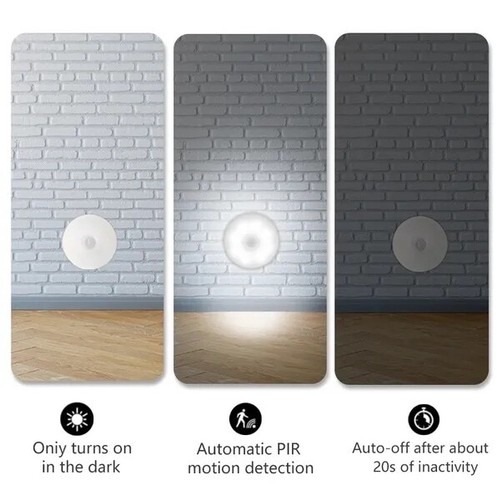 10LED Motion Sensor Light USB Wireless PIR Battery Wall Cabinet Stair Night Lamp - Picture 2 of 15