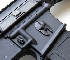 Metal Decal Sticker Molon Labe Spartan Helmet For Magwell Matte Black 2 Pack