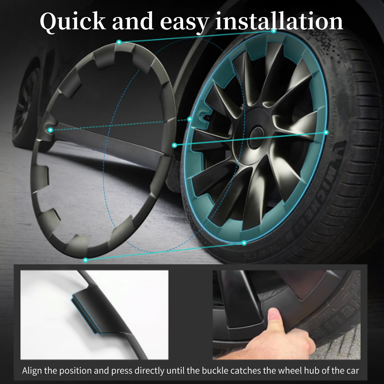 Plue Rim Protector 20 inch Design for Model Y 2020-2024 Rim Protector 4PCS Wheel Rim ...