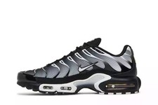 Brand New Nike Air Max Plus TN Men's black metal silver Air cushion shoes