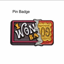 Willy Wonka Bar, Golden Ticket Enamel Pin Badge. Free Postage!
