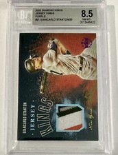 2020 Diamond Kings #21 Giancarlo Stanton  PURPLE /20 JERSEY KINGS RELIC BGS 8.5