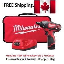 Milwaukee 2401-21 M12 12-Volt Lithium-Ion Cordless 1/4 in. Hex Screwdriver Kit