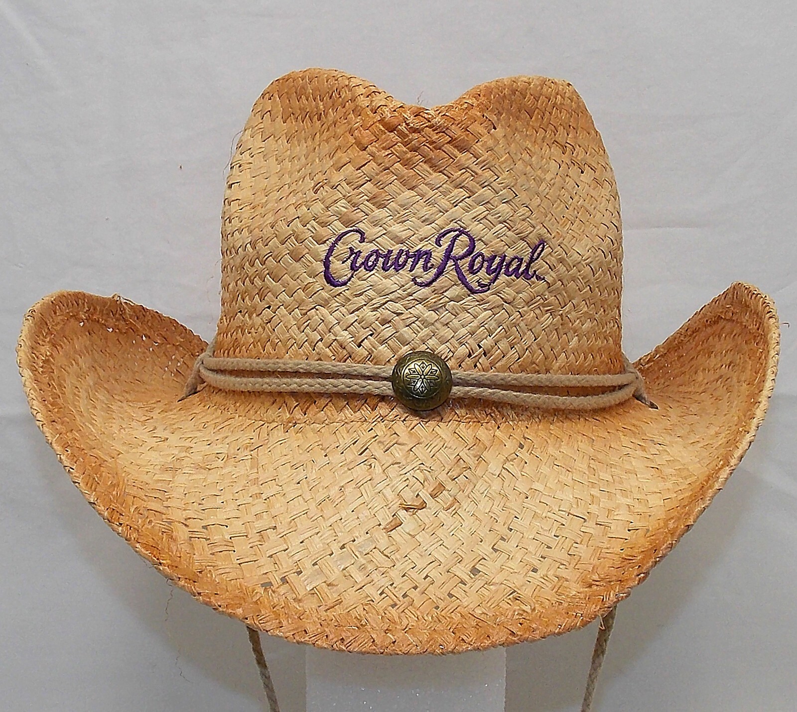 1 New Crown Royal Whiskey ~ Country Western Cowboy Style ~ Straw Hat