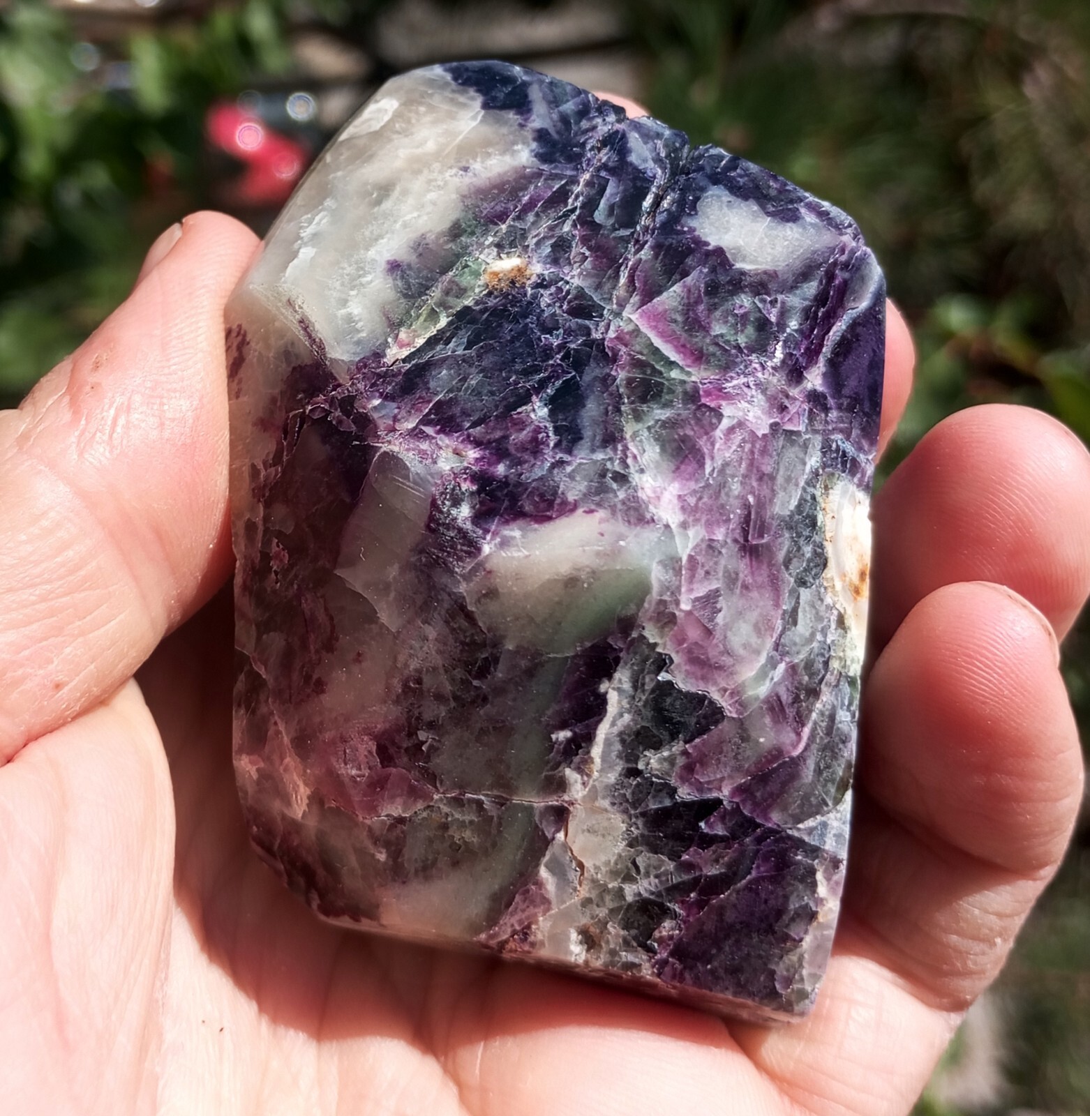 Rainbow Fluorite Mirror Polished Stone for Healing & Decor-image