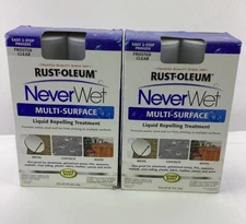 NEVERWET CLEAR RUSTOLEUM 18oz Kits  Multi-Surface Frosted Clear Lot Of 2 Kits