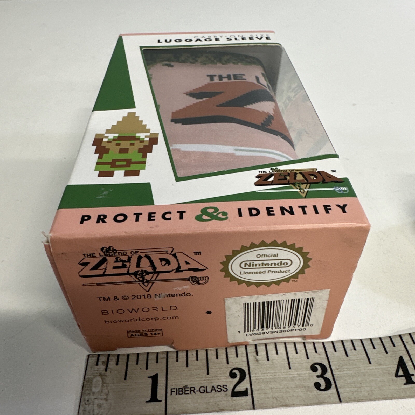 Carry-on Luggage Sleeve Legend of ZELDA Print Fits rolling bags 18-22 inches NEW