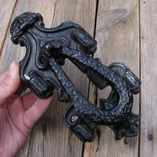 Antique Cast Iron Door Knocker Kenrick Back Plate
