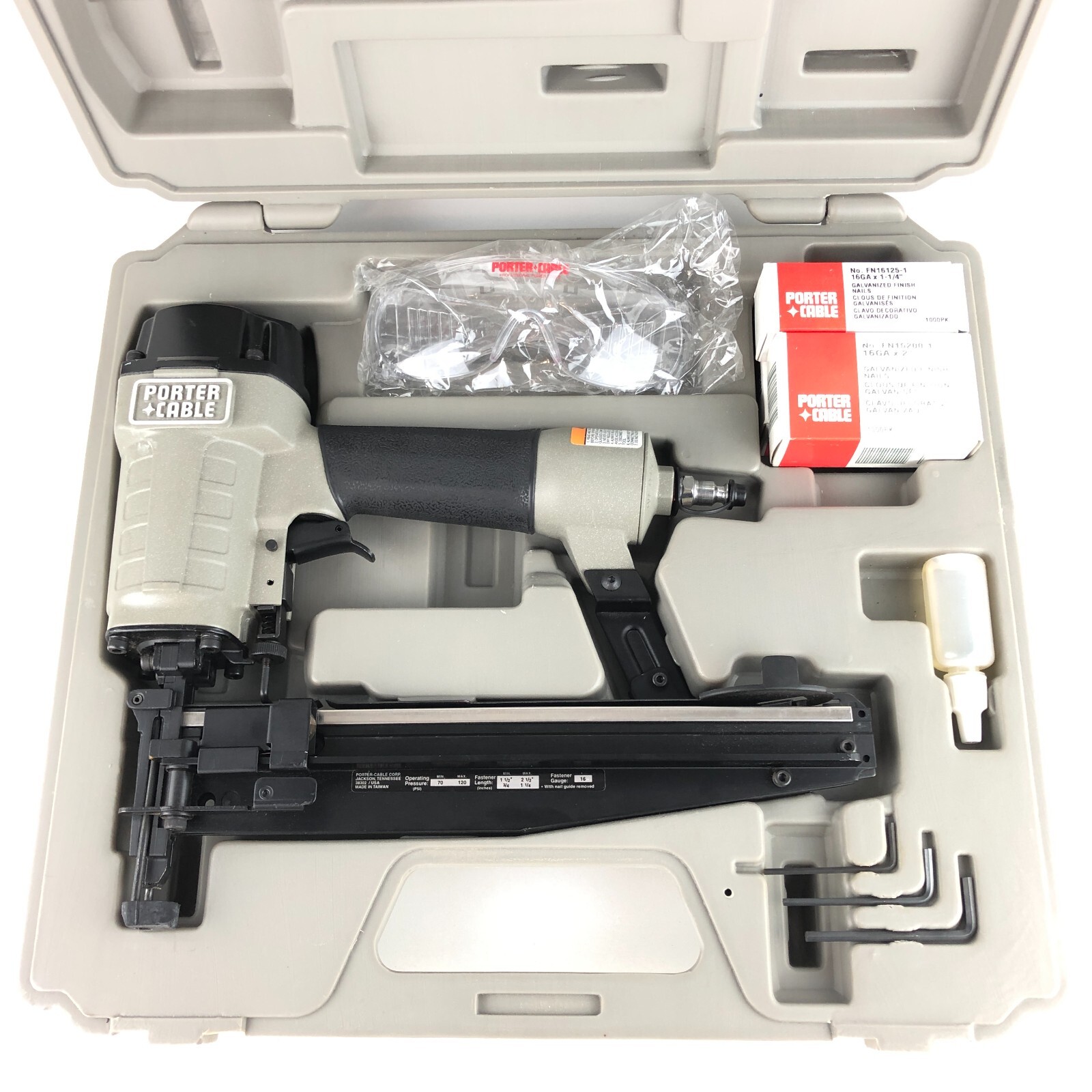 Porter Cable Finish Nailer 16 Gauge Pneumatic FN250A, 3/4" to 2 1/2" Capacity eBay