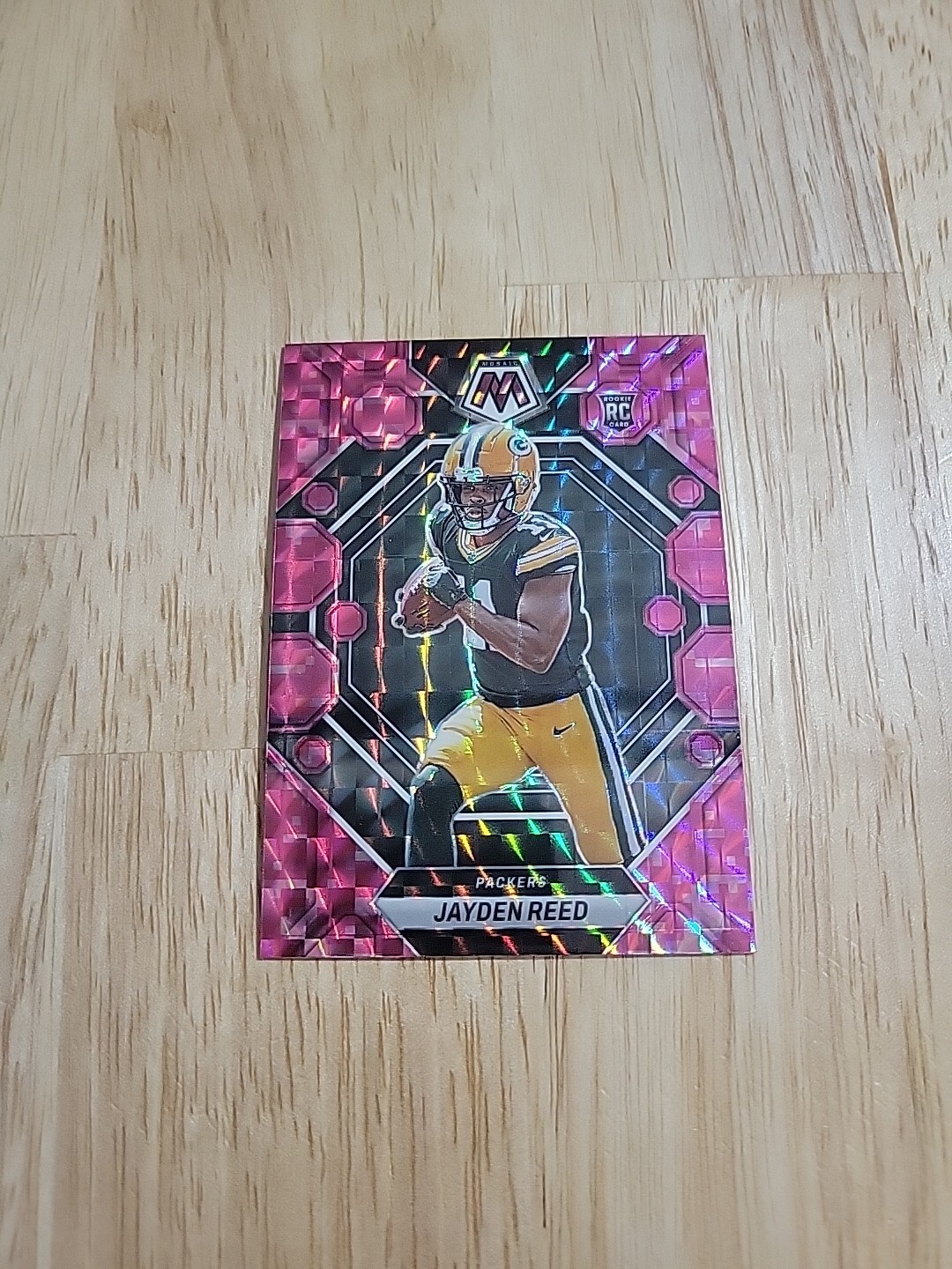 2023 Mosaic JAYDEN REED Pink Camo Prizm #333 Rookie RC Green Bay Packers SP