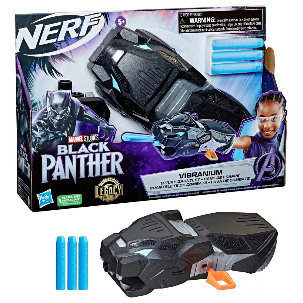 Nerf Marvel Legacy Studios Black Panther Vibranium Strike Gauntlet.  Brand New thumbnail 6
