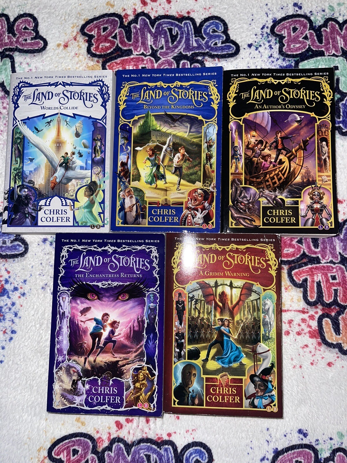 Chris Colfer A Tale of Magic & The Land of Stories 5 Book Bundle Set (63)