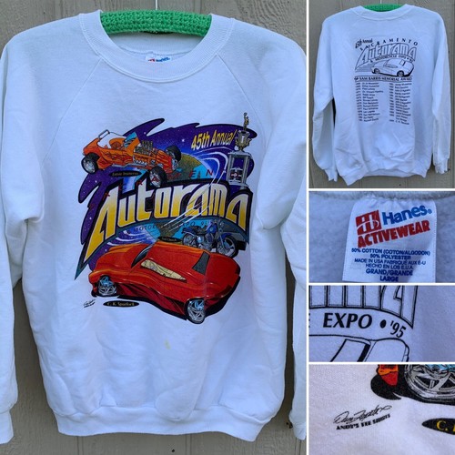 vintage 45th Annual Sacramento Autorama & Motorcycle Expo 95 sweatshirt size L