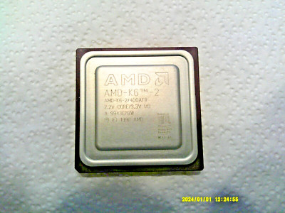 1998 Ceramic AMD-K6-2/400AFR (Super Socket 7) 100MHz FSB 64KB L1 cache CPU