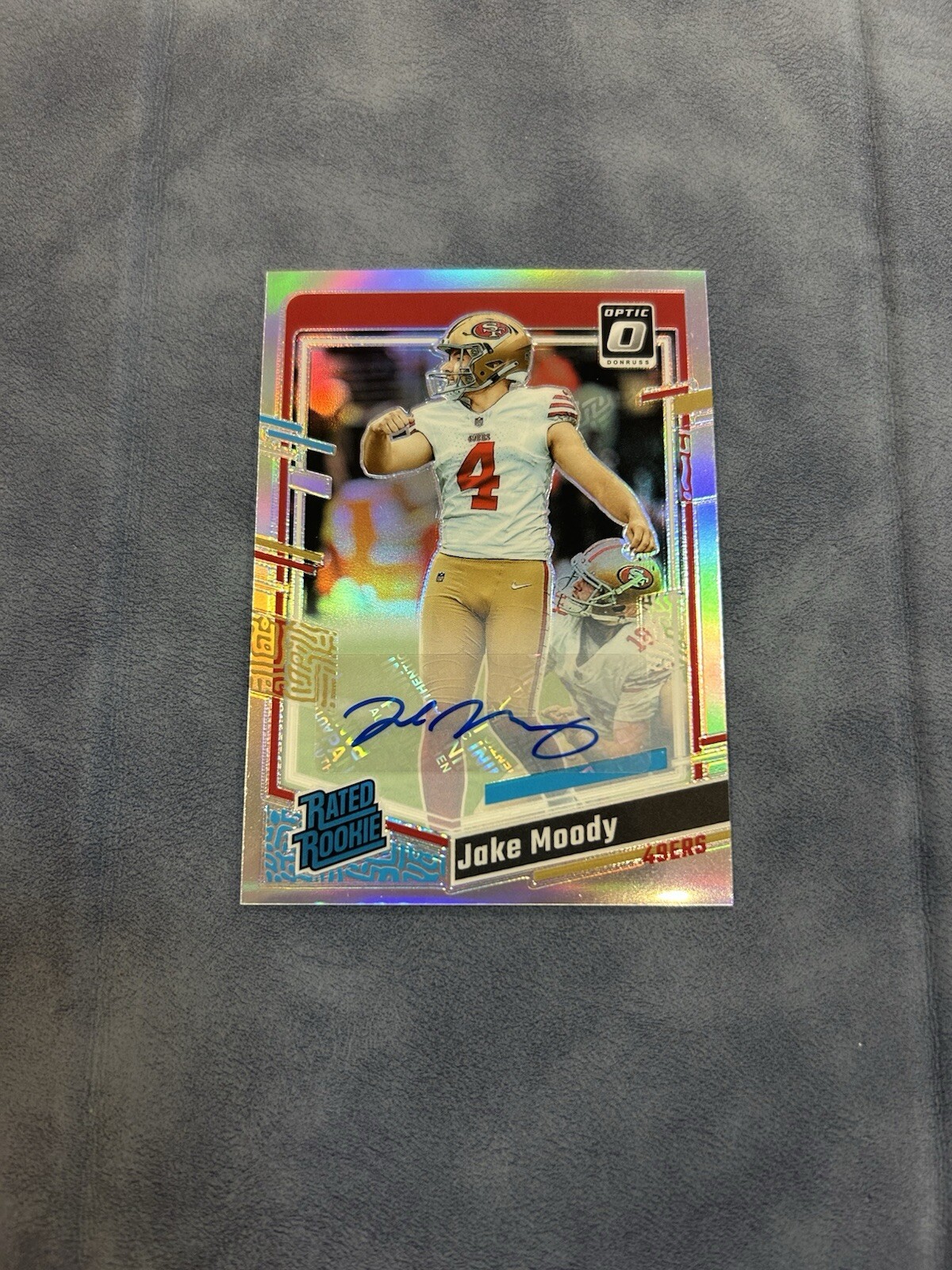 2023 Panini Donruss Optic Rated Holo Prizm /150 Jake Moody #289 Rookie Auto RC