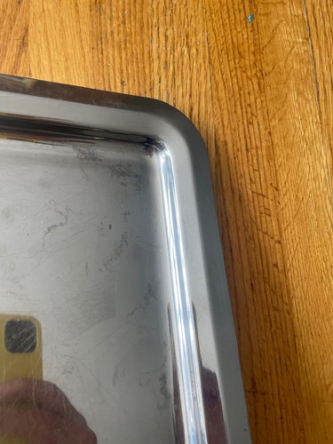 Vassoio da portata in acciaio inox tono argento SBT originale Italia - Foto 8 di 10