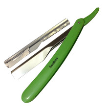 GREEN BARBER SALON STRAIGHT SHAVING RAZOR RASOIRS RASOI
