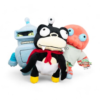 Futurama Bender, Nibbler & Zoidberg 14  2014 Series 1 Toynami Plush NWT