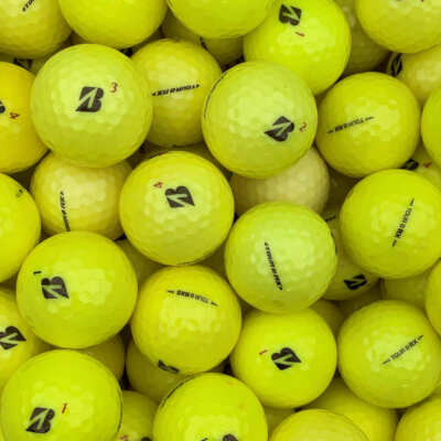 Bridgestone Tour B Optic Golfbälle Grade A Yellow Lake Balls 12-100 Ball Pack