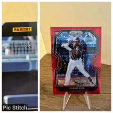 2021 Panini Prizm Tier III Prizm Red Wave 01 /100 Jorge Ona #209 Rookie RC