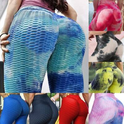 Women Anti Cellulite Yoga Pants Leggings Scrunch Push Up Sports Gym Trousers US