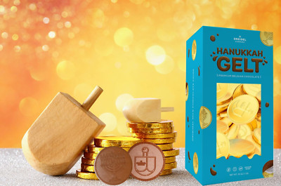 Hanukkah Chocolate Gelt, Nut-Free, Belgian Milk Chocolate Coins, Foil Wrapped...