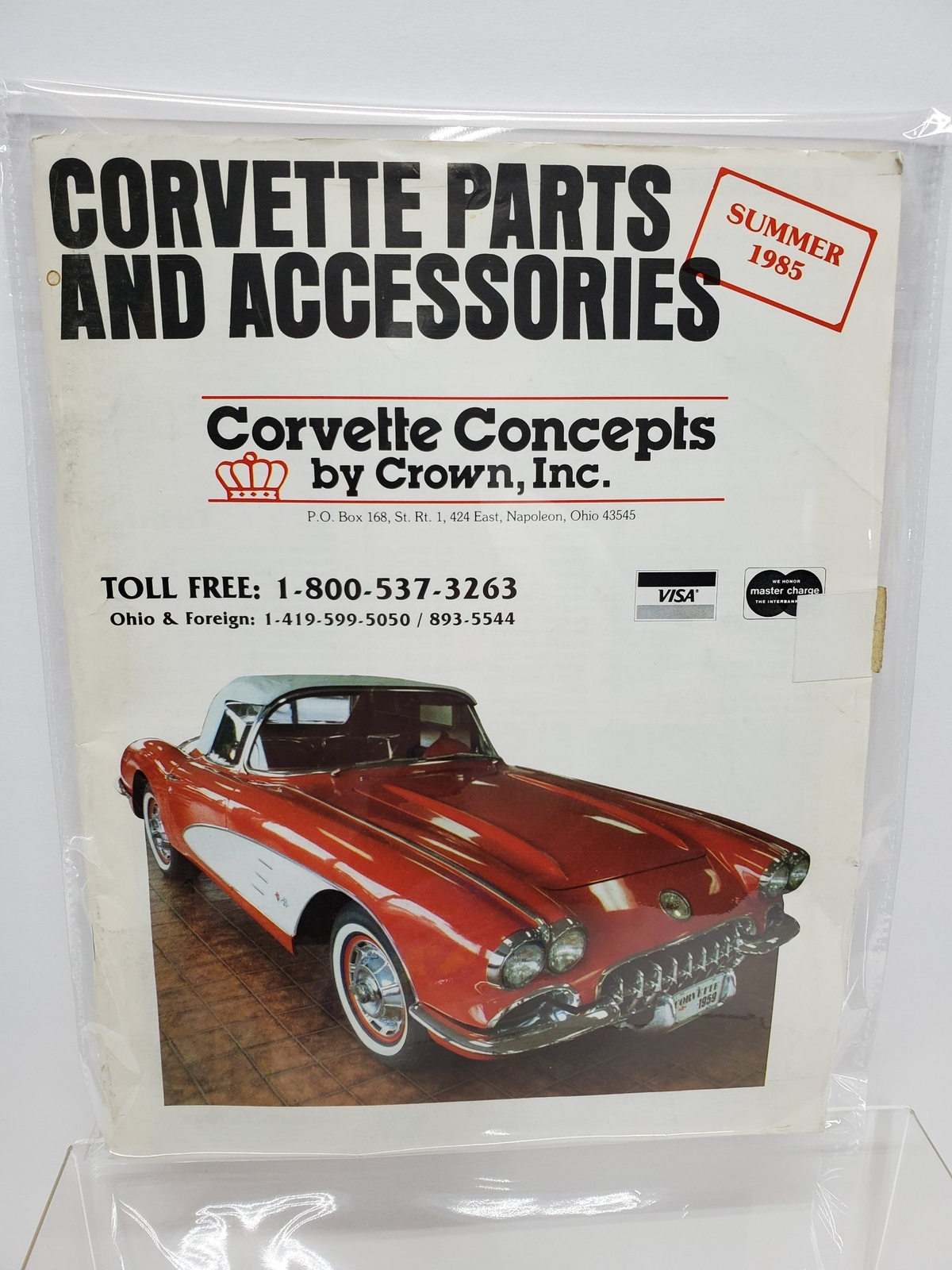 Vintage Summer 1985 Corvette Parts and Accessories Catalog by Crown Inc