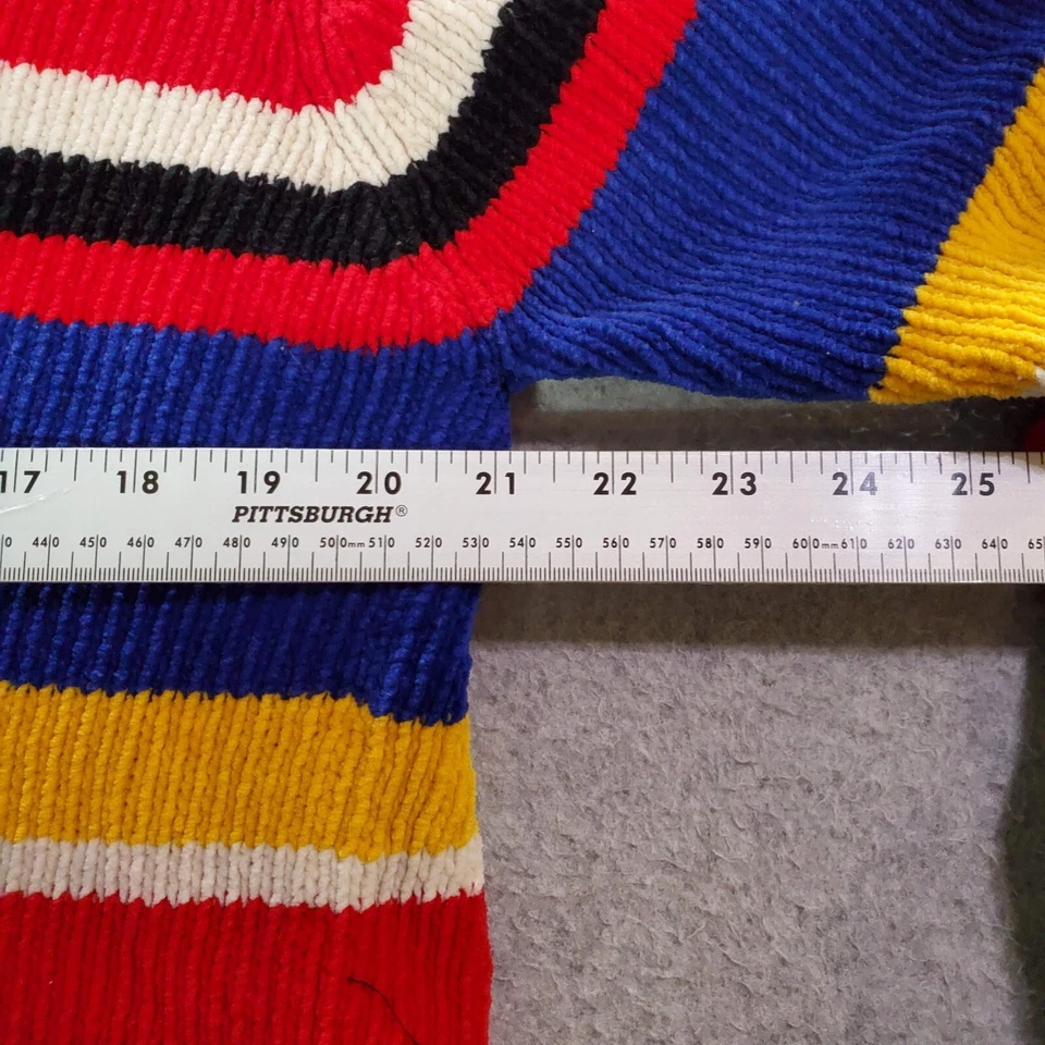 Suéter masculino vintage Tommy Hilfiger vermelho colorblock logotipo malha pulôver - Imagem 3 de 4