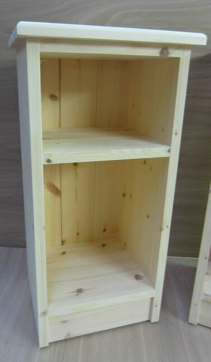 Unfinished pine bedside tables deals