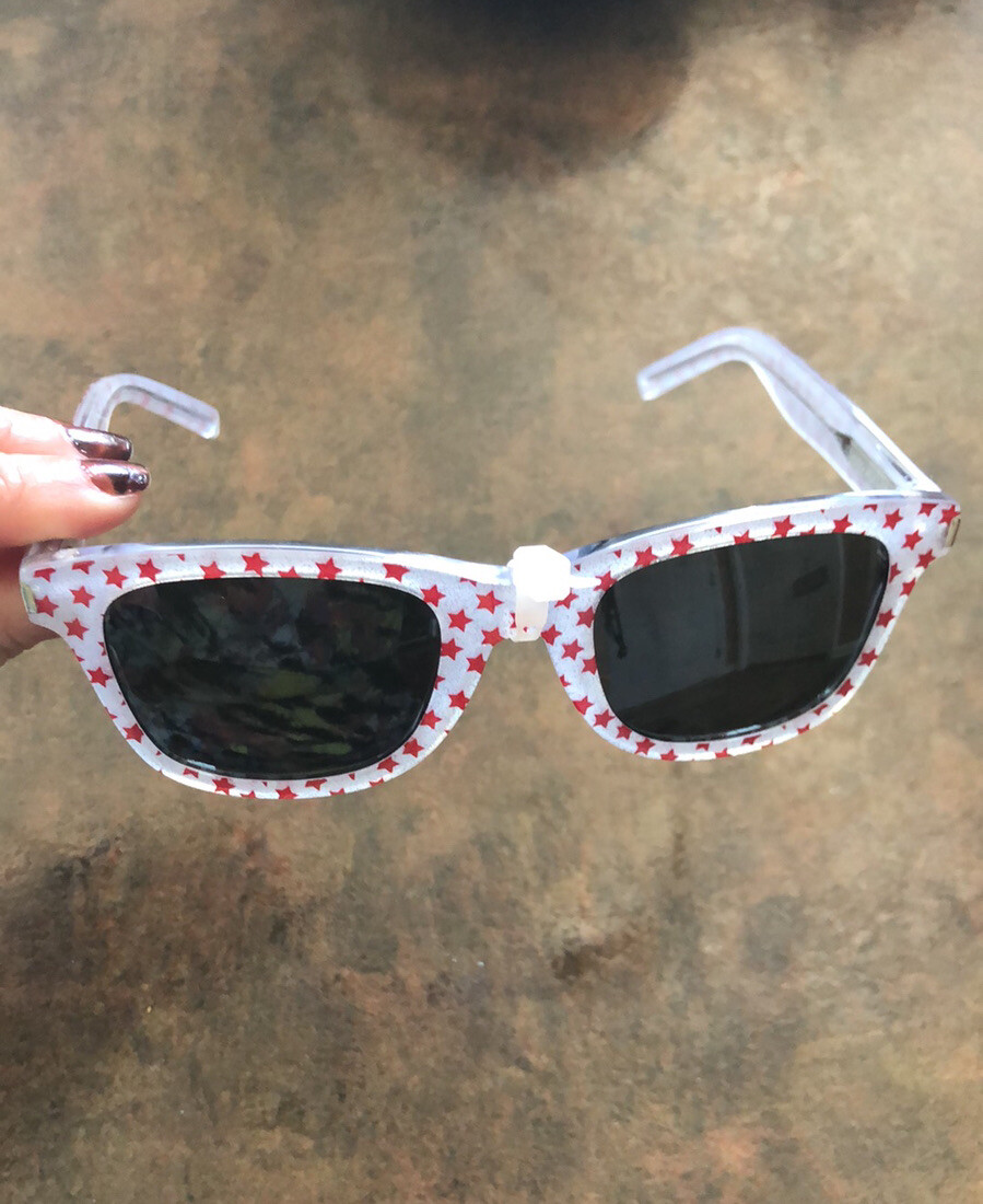 Saint Laurent glitter and red star sunglasses New Saint Laurent silver red Glitter star sunglasses Glasses  main image 4