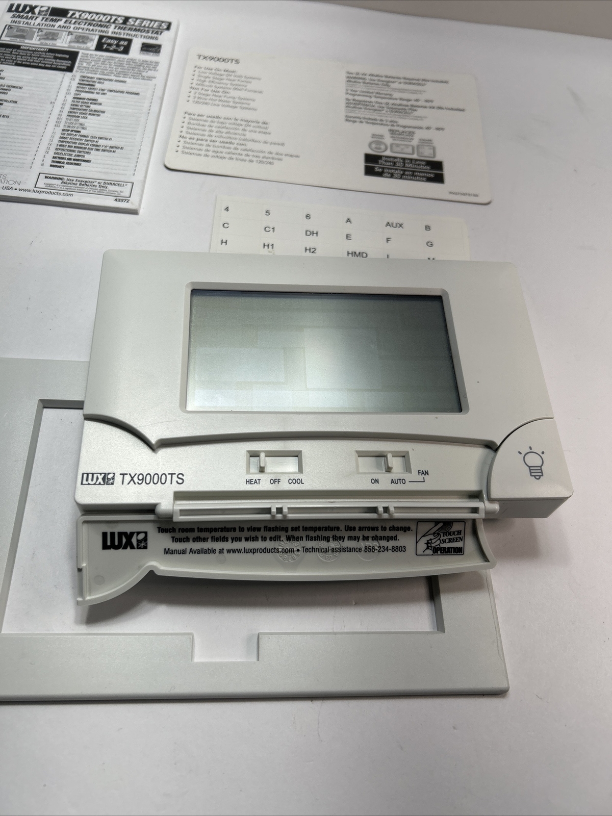 Lux TX9000TS Touch Screen Seven-Day Programmable Thermostat