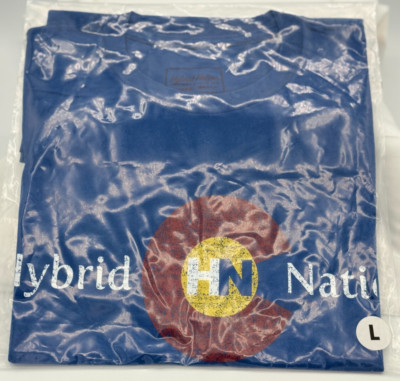 Hybrid Nation T-Shirt - Blue - Size L - New In Packaging!
