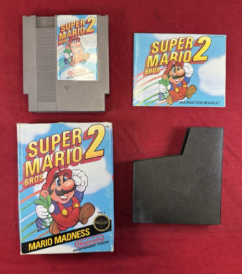Super Mario Bros 2 (Nintendo NES) w/ Box & Manual (Ripped Box)