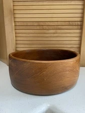 MCM From Thailand "Winsome Wood" Genuine Teak Salad Bowl 9 7/8" Across X 4" Tall