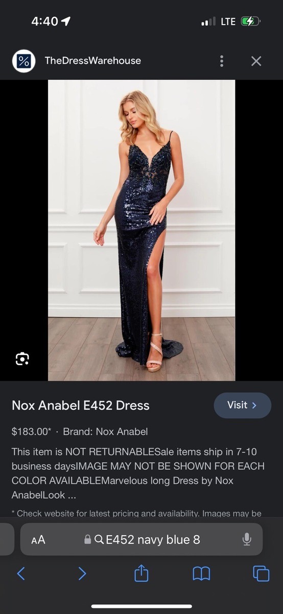 Nox Anabel Prom Dress E452 | eBay