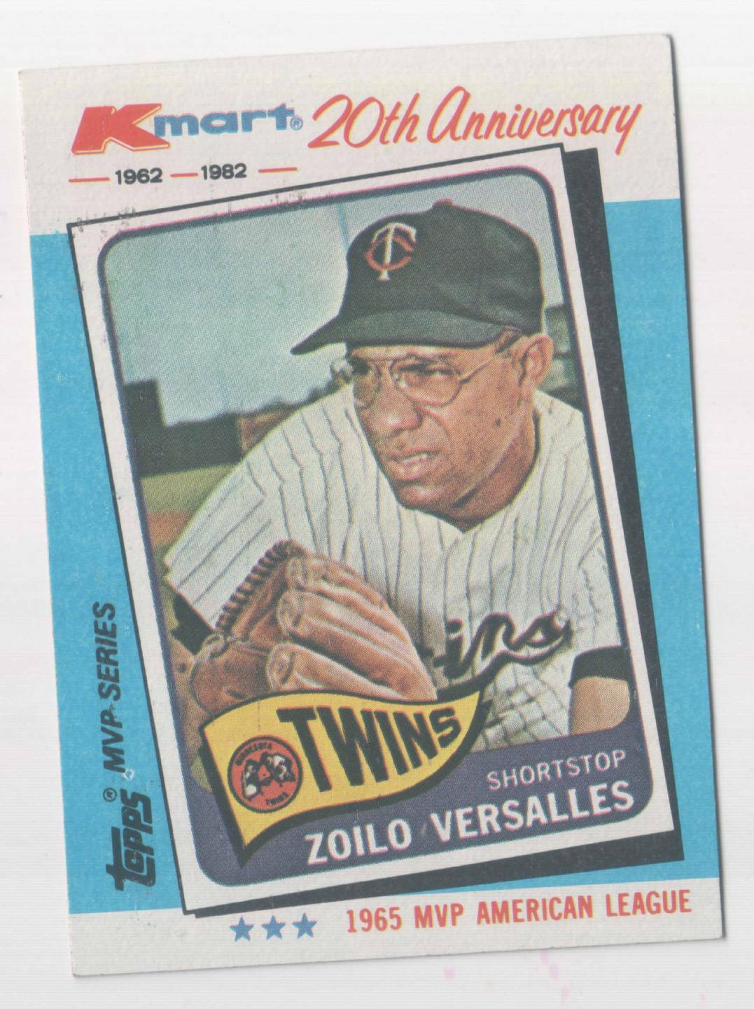Zoilo Versalles Topps 7 of 44 Kmart 20th Anniversary 1982 Baseball