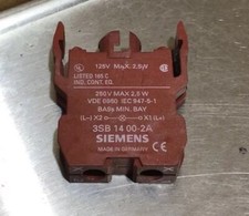 Siemens 3SB-14-00-2A Contact Block Nos Surplus No Original Box