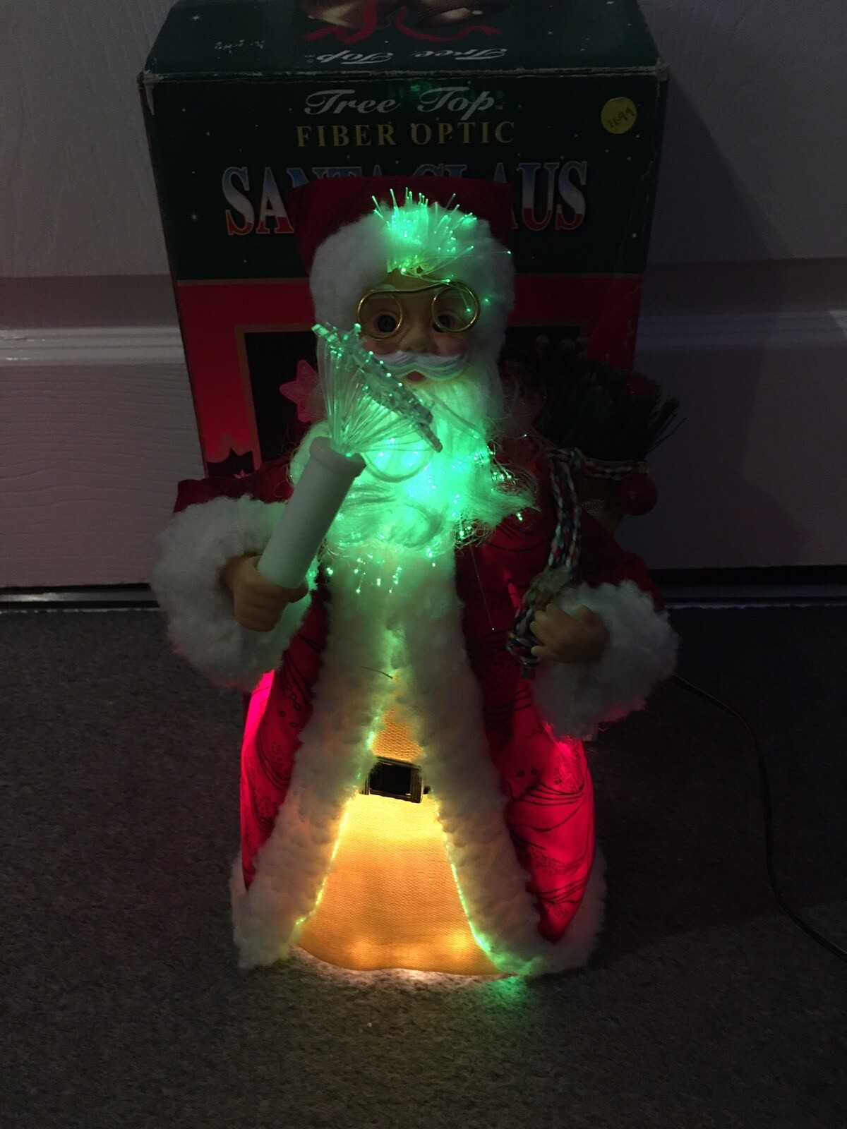 12” Fibre Optic Santa Claus/Father Christmas. Tested and Working eBay