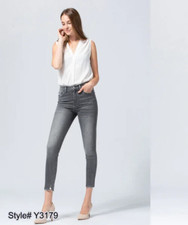 NWT - FLYING MONKEY Women's BLACK LABEL Raw Hem Skinny Ankle JEANS Size 29