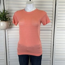 Lululemon Breeze By Short Sleeve Squad T Shirt Light Coral Perforated Size 4