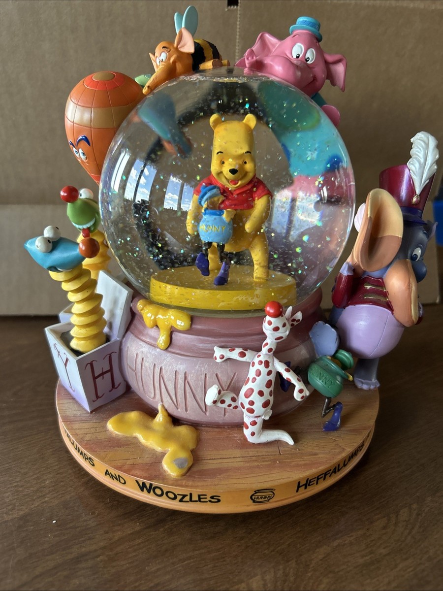 Disney Store Winnie The Pooh Musical Snowglobe with Heffalumps