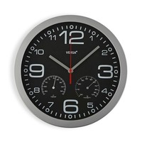 Versa Pamuk Wanduhr Leise Dekorativ KüChe Wohnzimmer Hygrometer Thermometer 30Cm