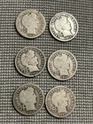 6 Barber Dimes 1897 1912-D 1912-S 1912 1913 1914 AC Average Circulation