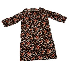 Gap Factory Women's Tunic Dress M Black/Floral w/Pockets Long Sleeve NWT