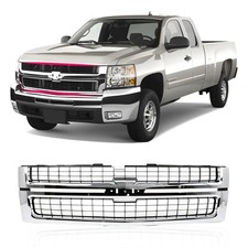 07-10 Silverado 2500 3500 Hd Chrome Grille With Insert Fit Gm1200608 Wo Emblem