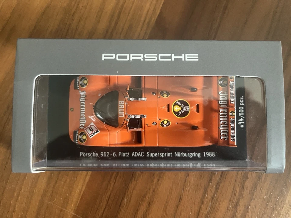 SPARK 1/43 Porsche 962 Jagermeister #8 Nurburgring 1988 Uwe Schafer - Photo 2/3